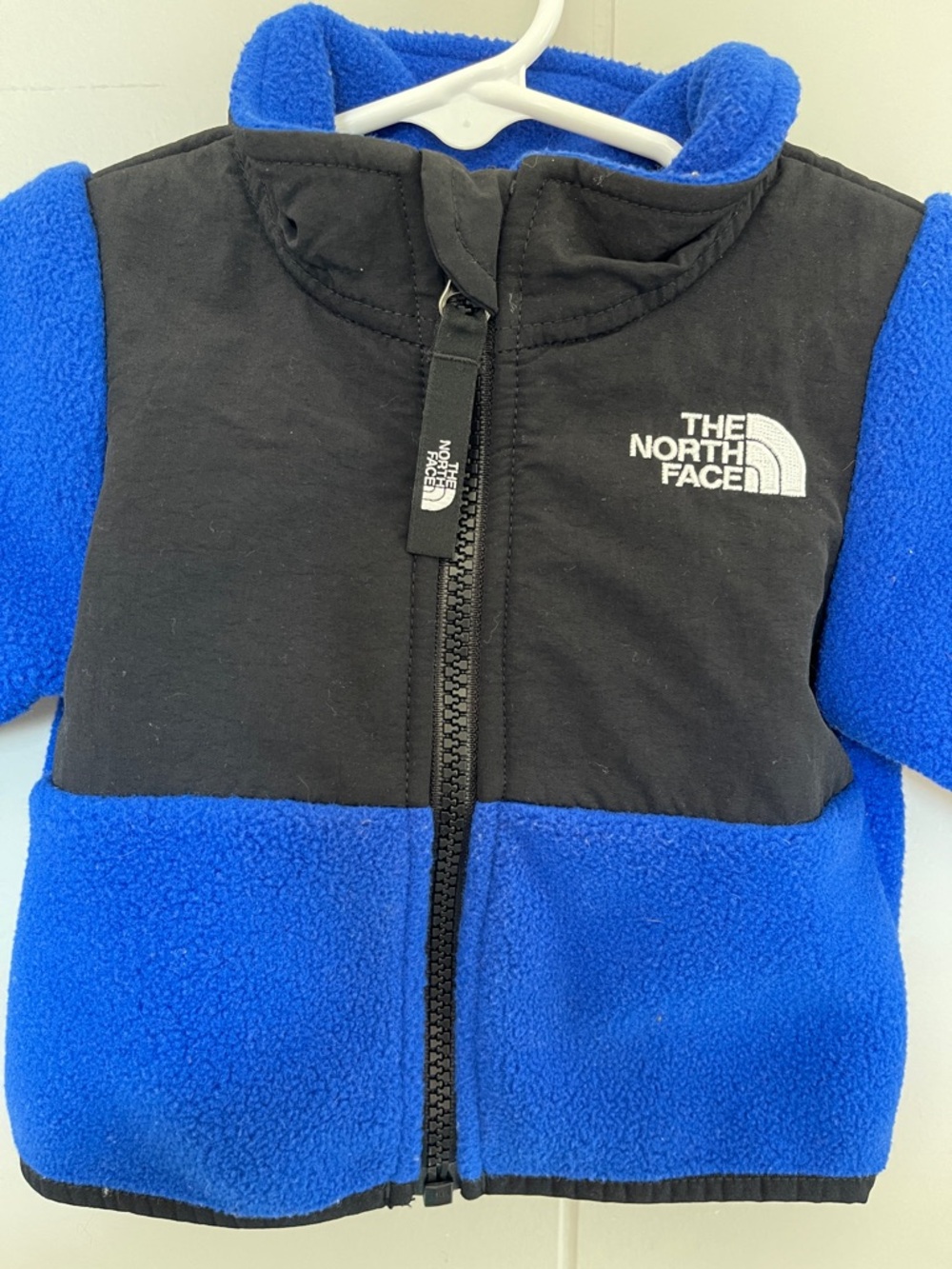 The North Face Infant Blue and Black Fleece Jacket